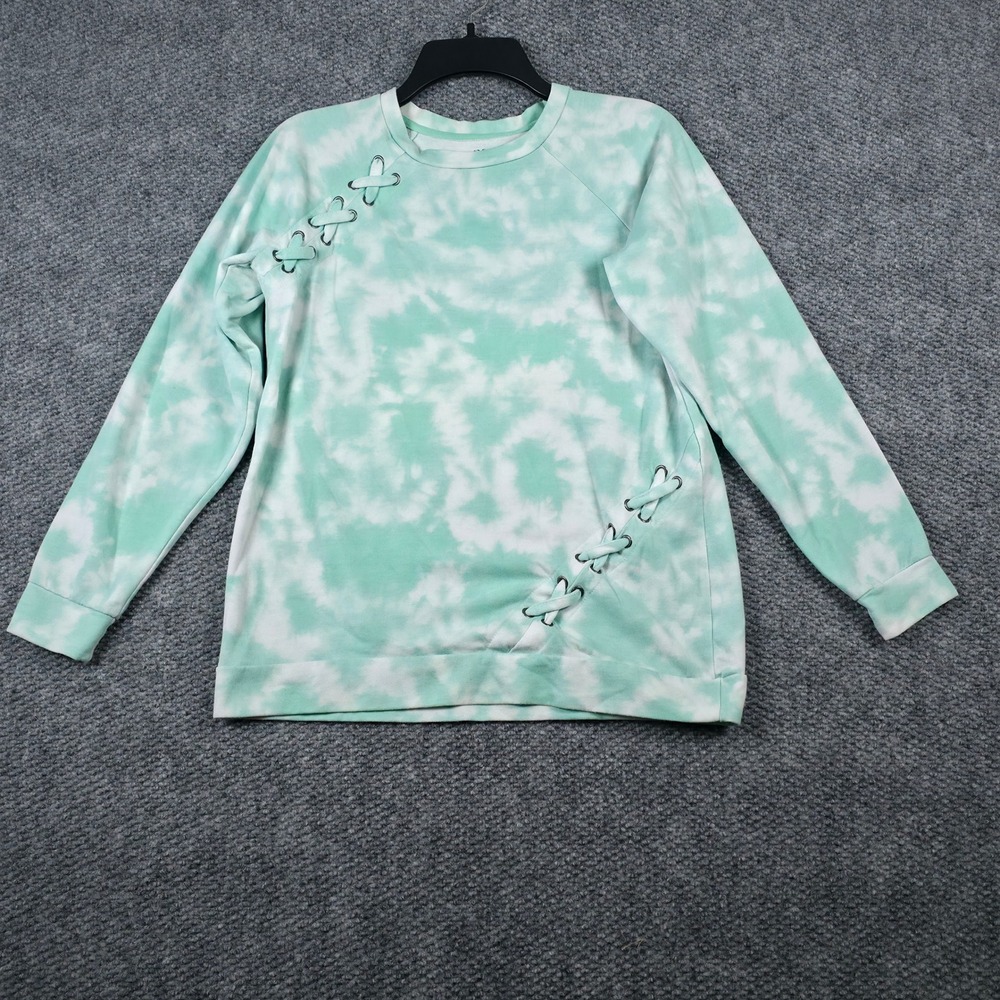 ana a new approach tie dye‎ sweatshirt mint green womens size s